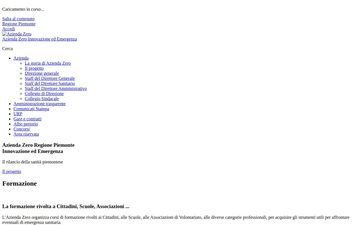 La home page di aziendazero.piemonte.it nel 2023