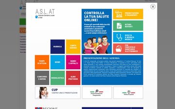 La home page di asl.at.it nel 2015