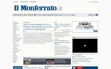 Главная страница ilmonferrato.it в 2017 году