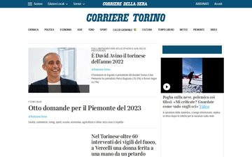 La home page di torino.corriere.it nel 2023
