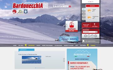 La home page di bardonecchiaski.com nel 2015