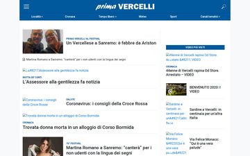 La home page di primavercelli.it nel 2020
