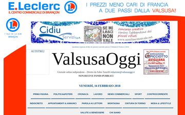 La home page di valsusaoggi.it nel 2018