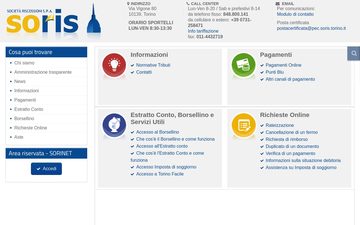 La home page di soris.torino.it nel 2014