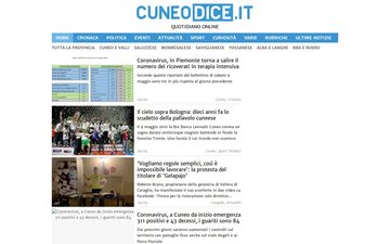 The cuneodice.it home page in 2020