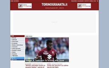 Главная страница torinogranata.it в 2023 году