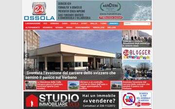 Главная страница ossola24.it в 2023 году