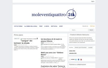 La home page di mole24.it nel 2011