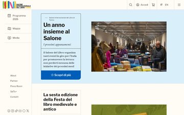 La home page di salonelibro.it, 25 settembre 2026